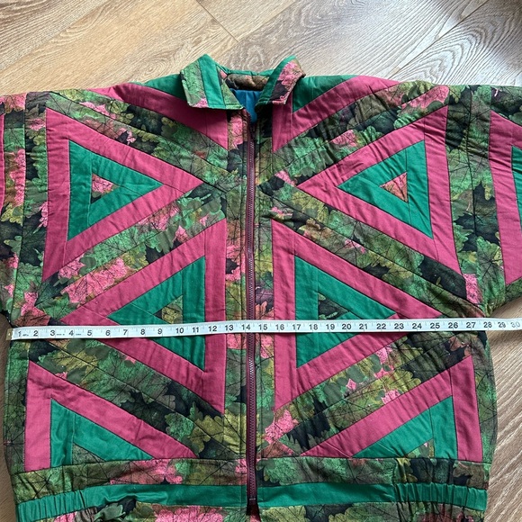 80s Vintage Pink and Green Ski Jacket - Picture 3 of 5